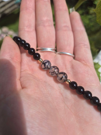 Onyx drake - bracelet - Gold plated