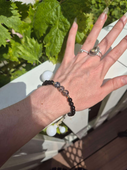 Onyx drake - bracelet - Gold plated
