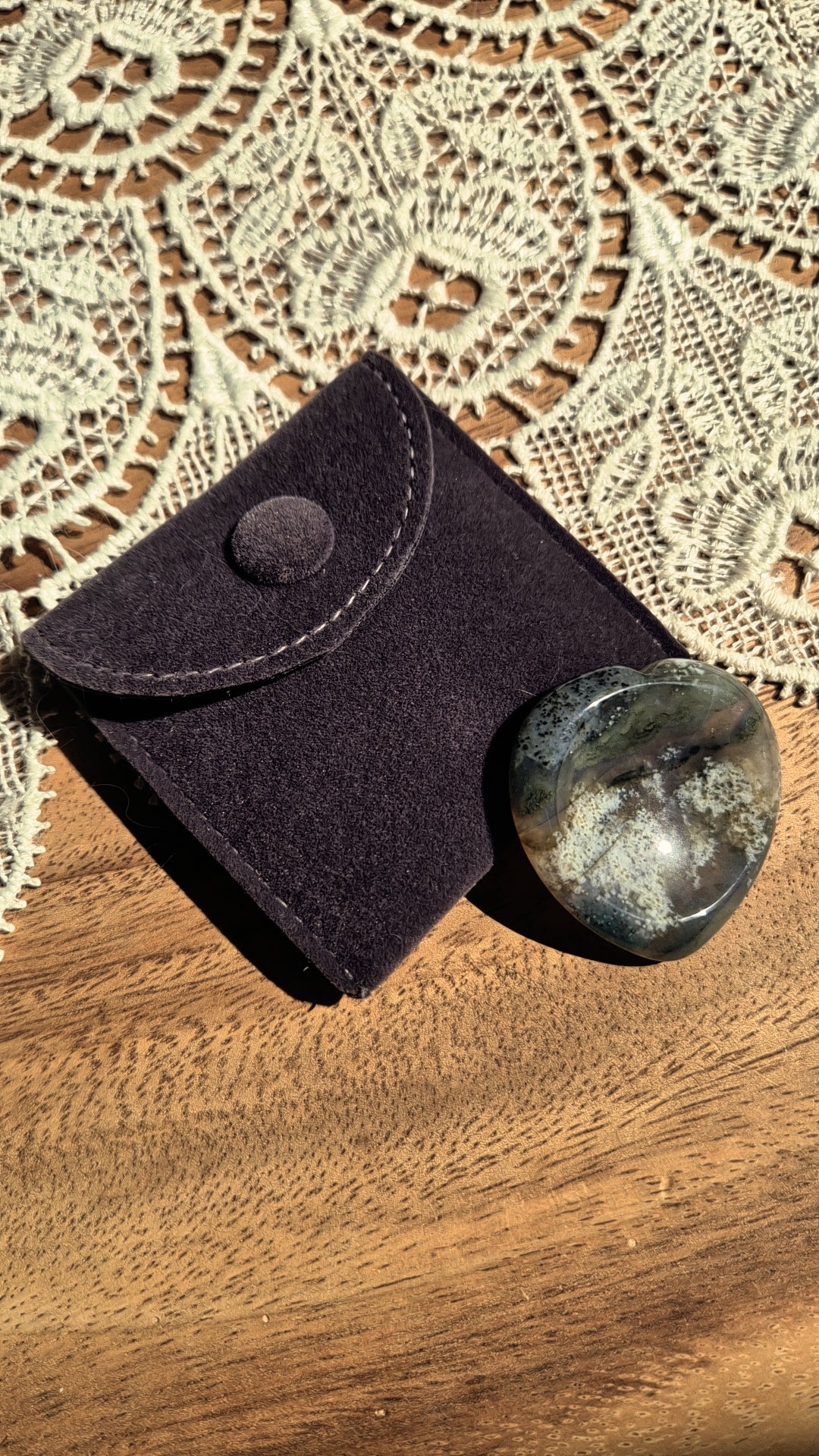 Worry Stone - Moss Agate 💚