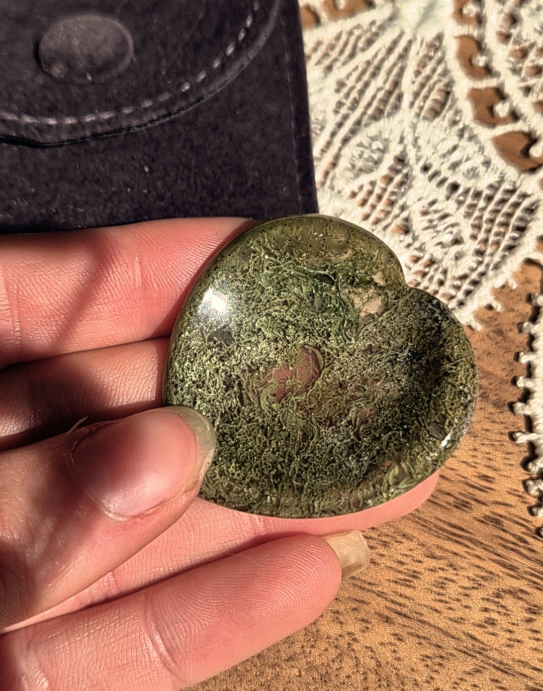 Worry Stone - Moss Agate 💚